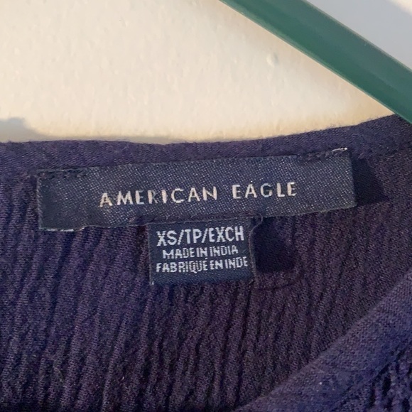 American Eagle Boho Embroidered Top Size XS - Picture 2 of 6